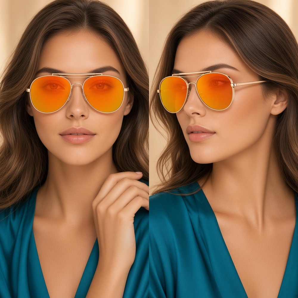 Shwae Tangle Free Pilot Sunglasses Men Women Ideal For Flying Golf Hiking Mirror